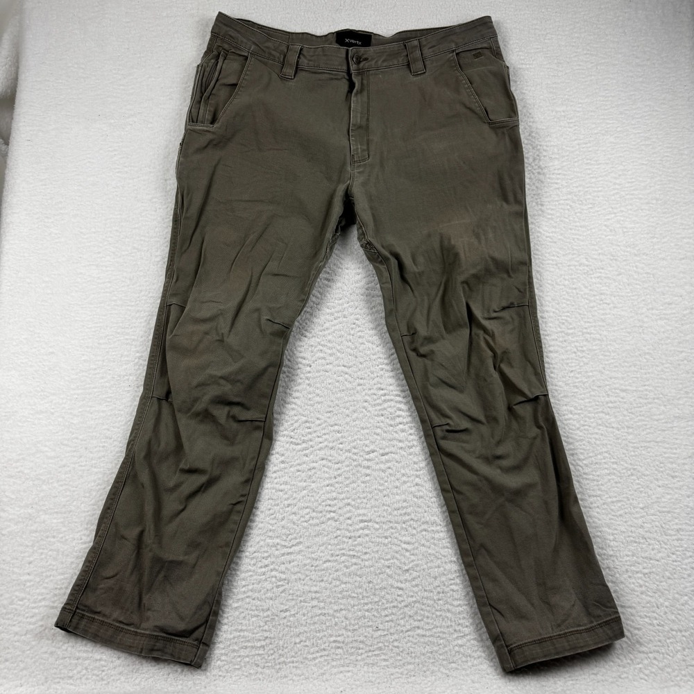 Vertx Delta Chino Pants Mens 42x32 Gray Slash Pockets Comfort‎ Classic Outdoor